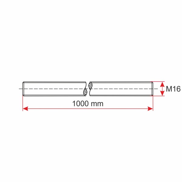 Gewindestange - M6 - 1000mm ( 1m ) RECHTS-Gewinde Edelstahl DIN